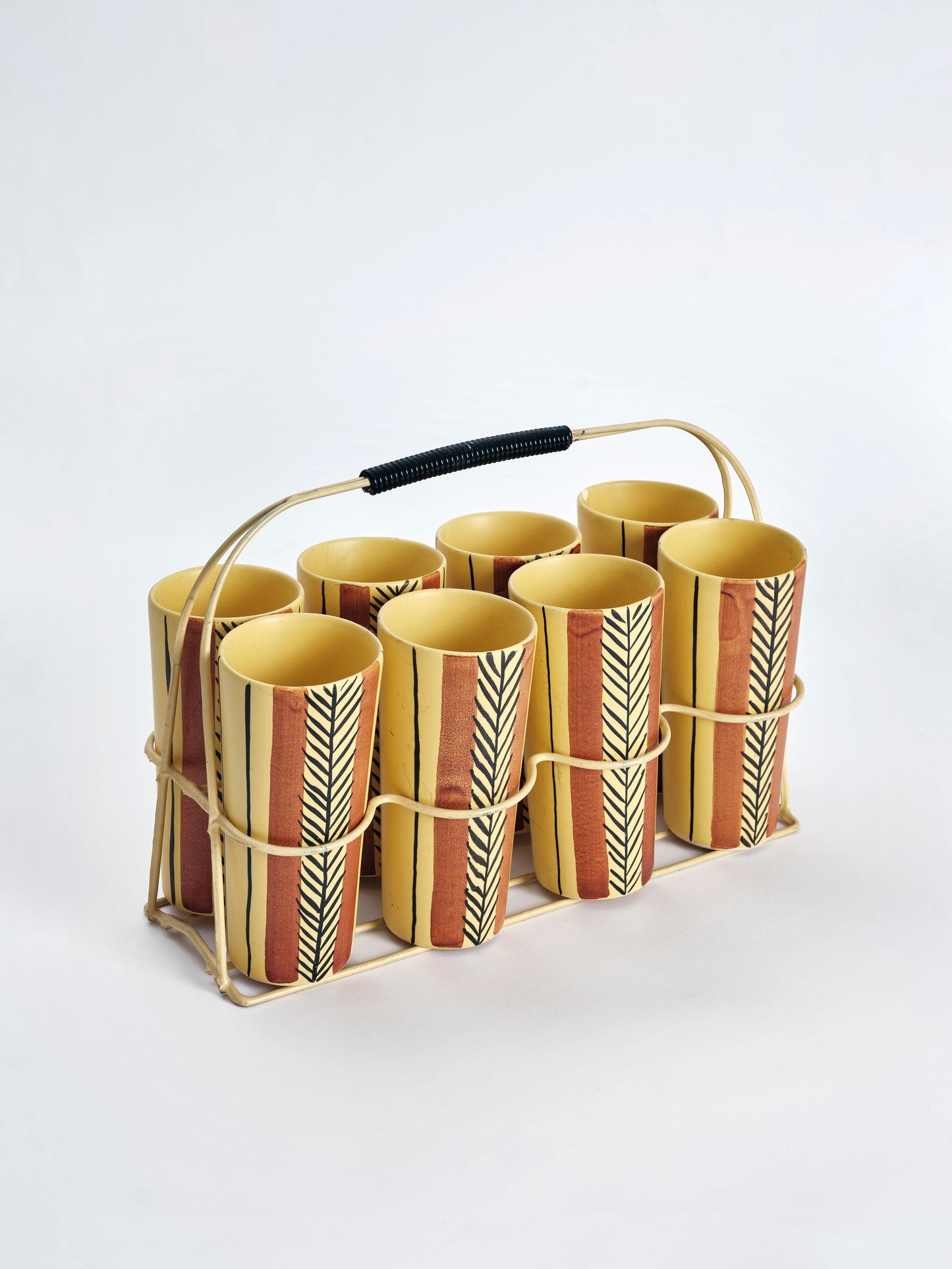 Set of Eight Ceramic Picnic Tumblers