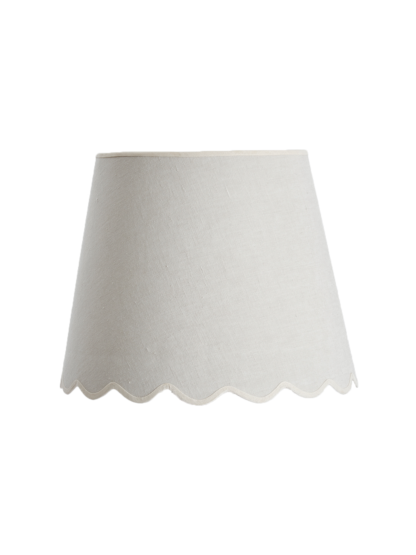 Grand Scallop en lin beige