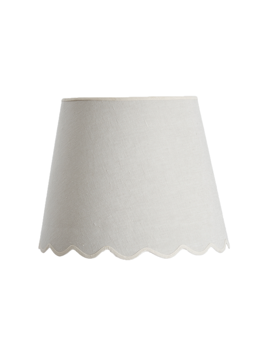 Grand Scallop en lin beige