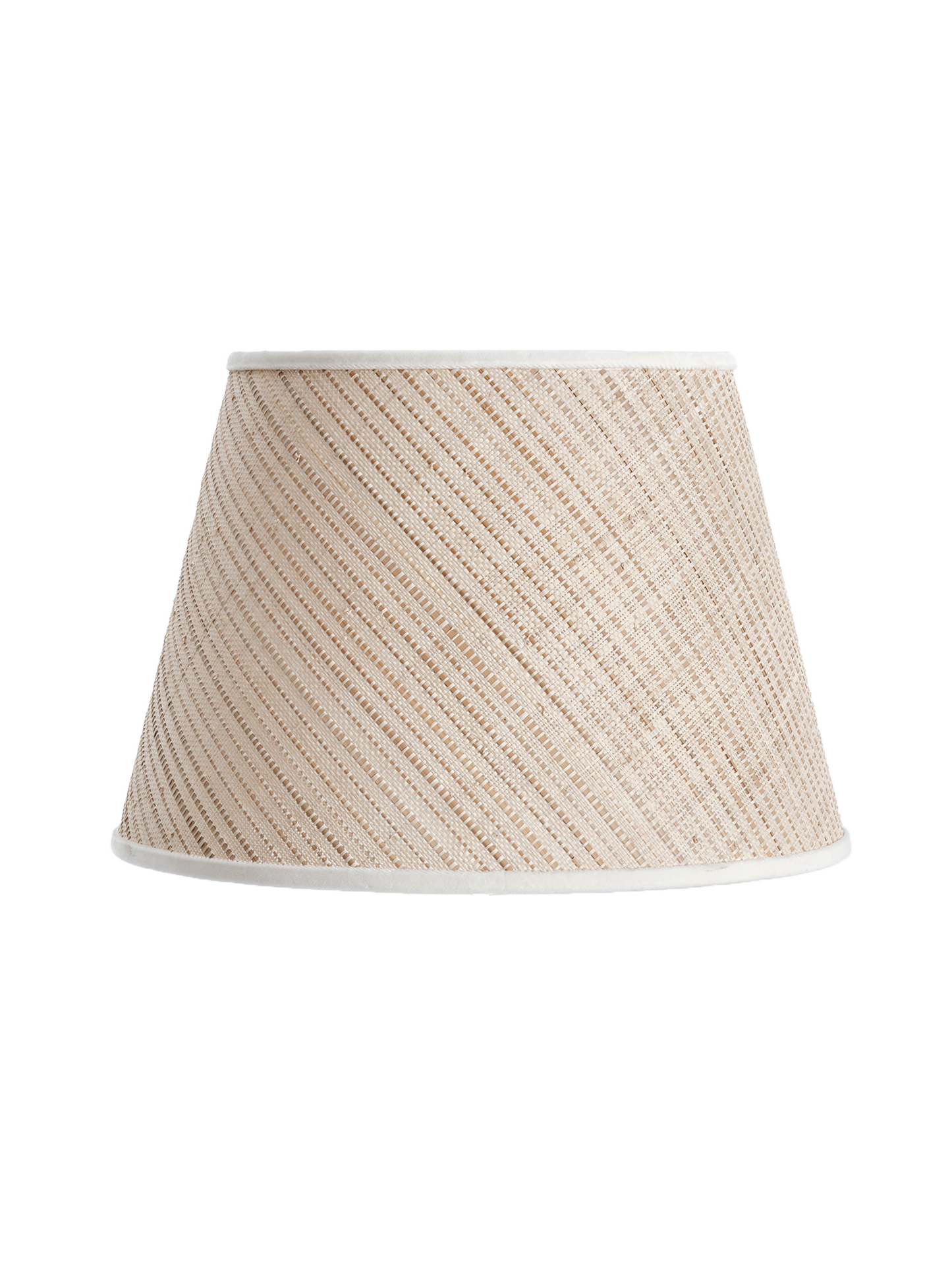 Rattan Raffia avec trim en velours cremeux