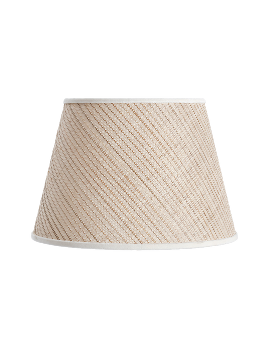 Rattan Raffia avec trim en velours cremeux