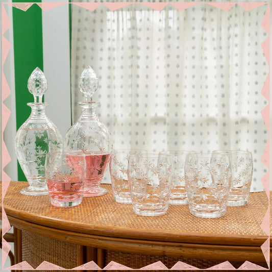 Eight Pieces Antique Glasses and Jug Set