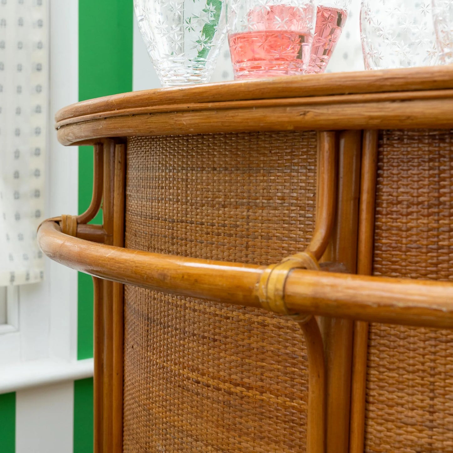 Vintage Bamboo Bar Counter