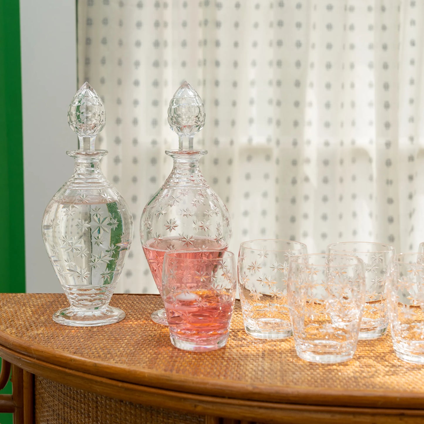 Eight Pieces Antique Glasses and Jug Set