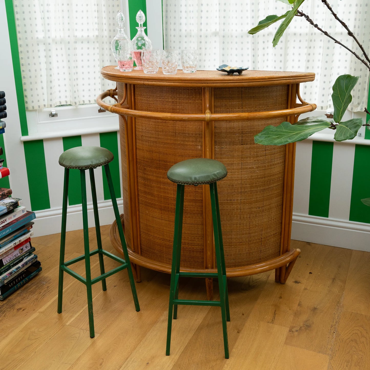 Vintage Bamboo Bar Counter