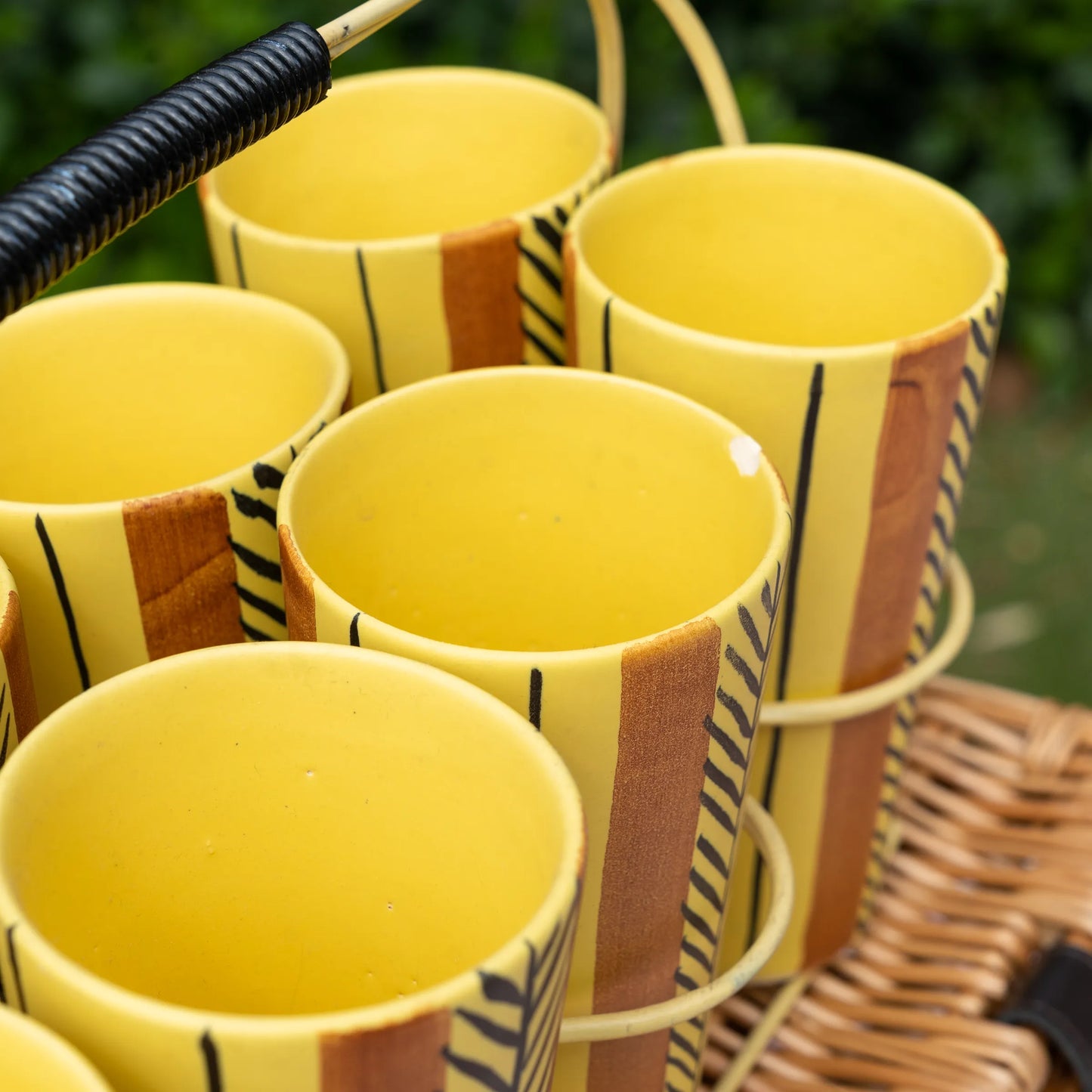 Set of Eight Ceramic Picnic Tumblers
